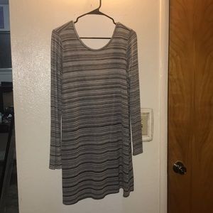 Striped long sleeve tee dress